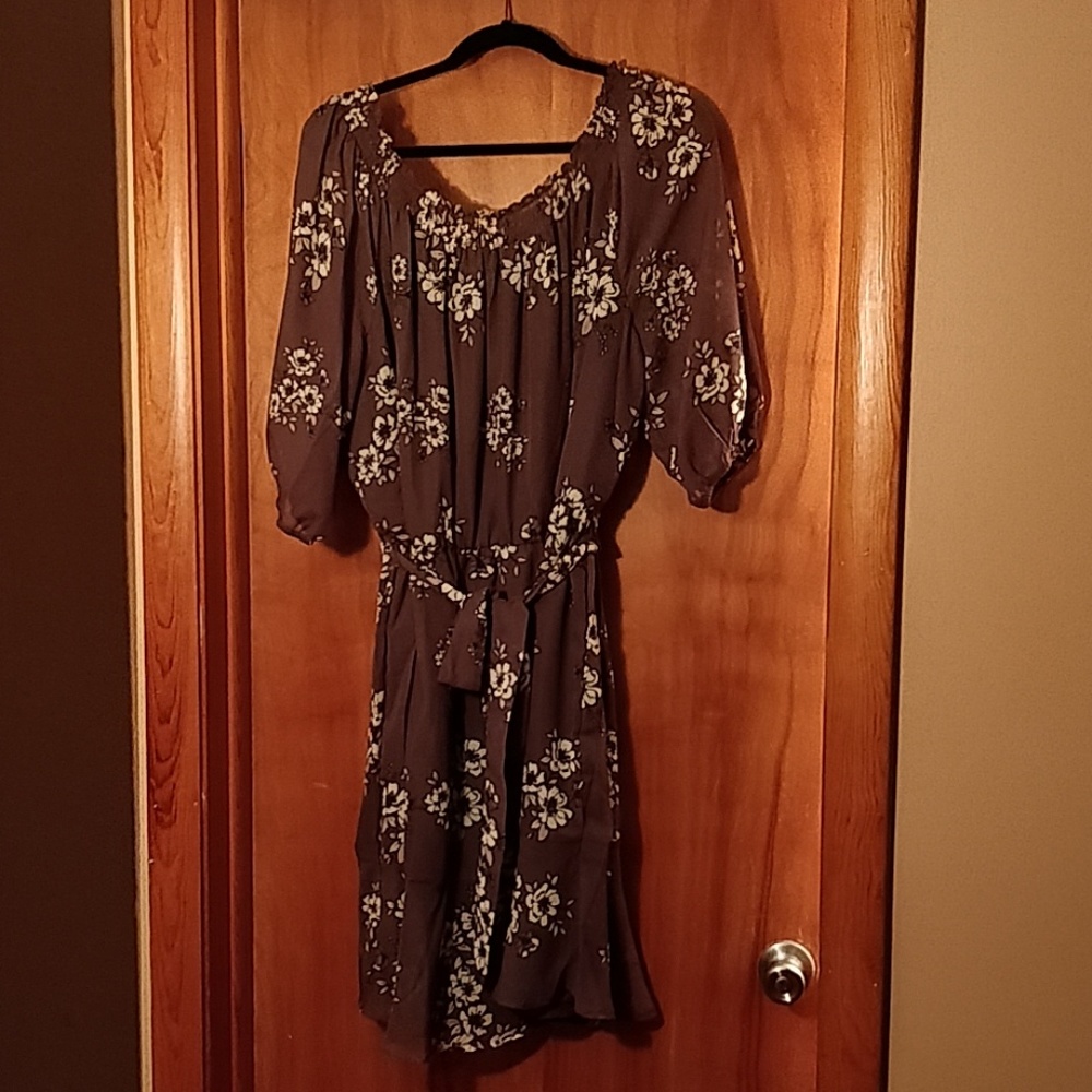 Maurice's Mauve Floral Sheer Dress